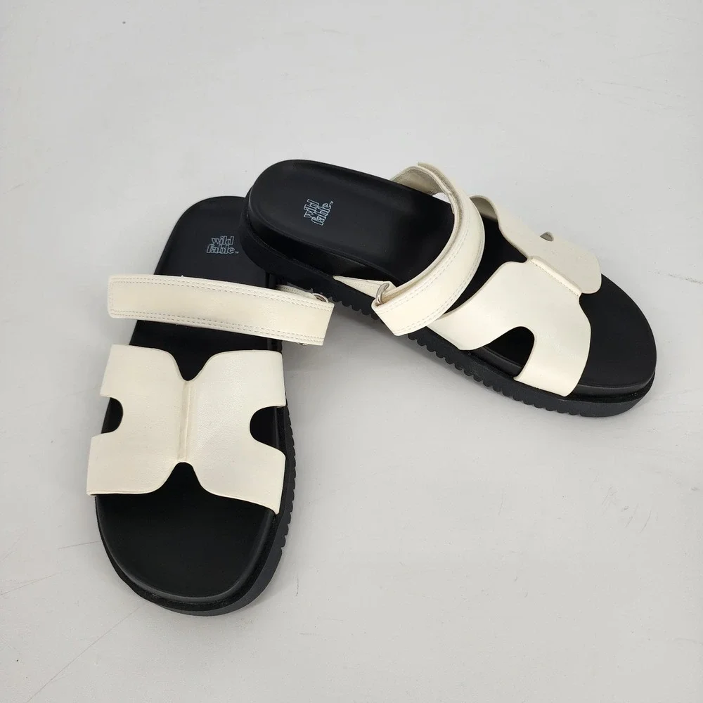 Wild Fable Womens Minimalist Chunky Slide Sandals Size 7 Casual Slip On Comfort